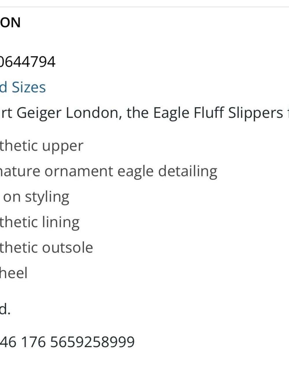 Kurt Geiger Eagle Fluff Slippers - Picture 3 of 7